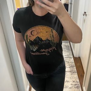 H&M Black Graphic T-Shirt